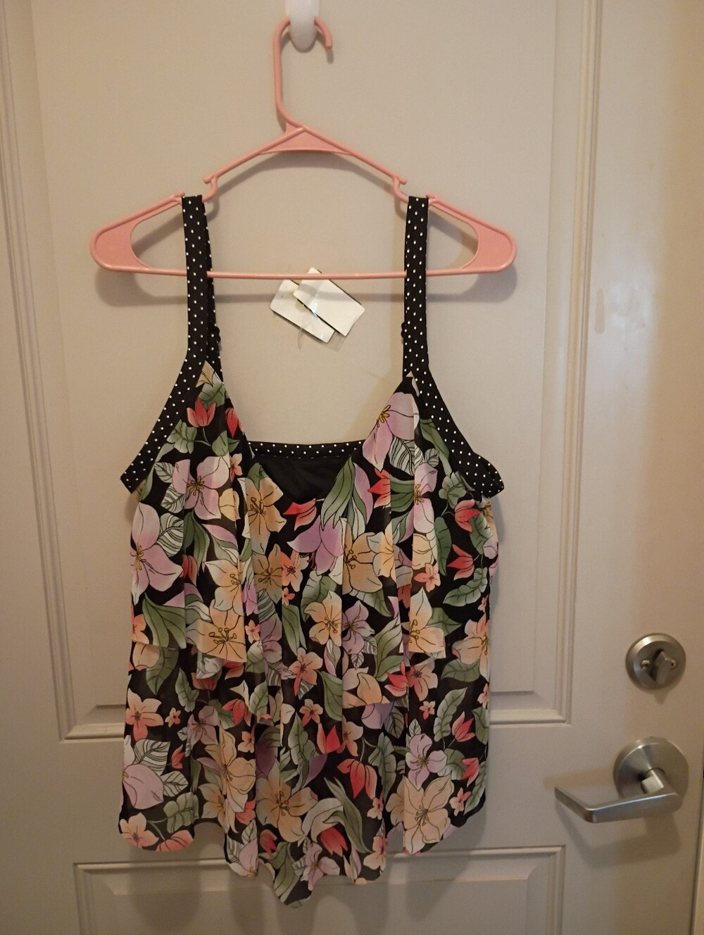 Beach House Women's Floral Ruffled Tankini Women's Size 20W